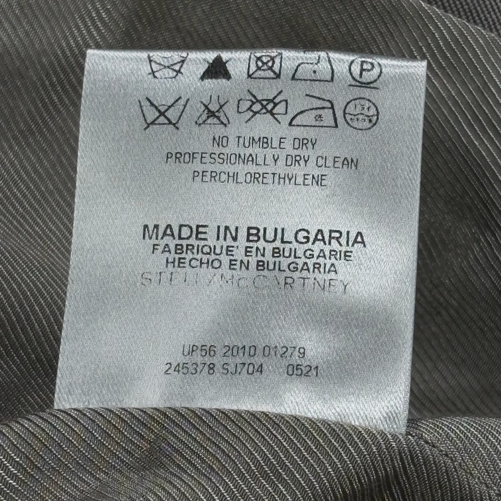 Stella McCartney Blazer Womens 42 Brown Wool One Button Jacket Tailored Career - Picture 8 of 16